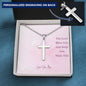 Mom- Personalized Cross Necklace