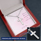 Mom- Personalized Cross Necklace