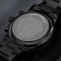 To My Husband-Engraved Design Black Chronograph Watch