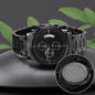 To My Husband-Engraved Design Black Chronograph Watch