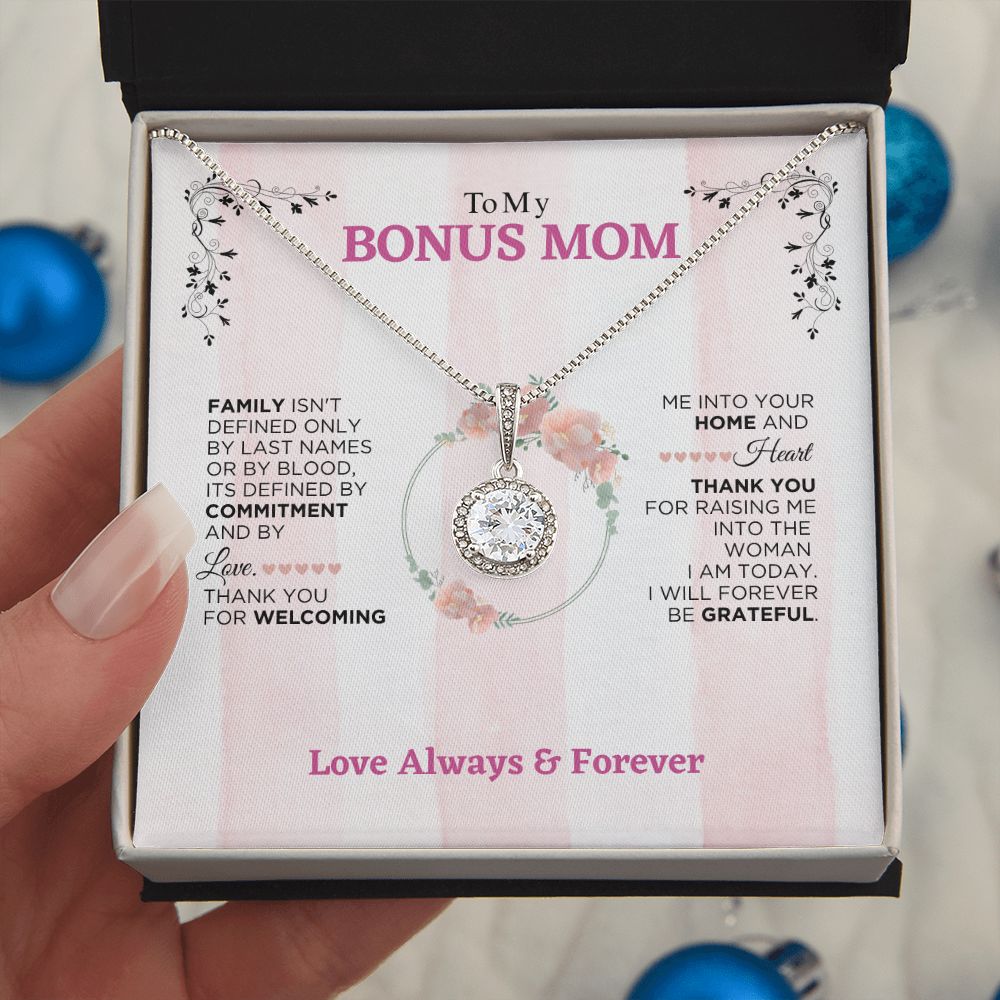 To My Bonus Mom -Forever Be Grateful - Eternal Hope Necklace