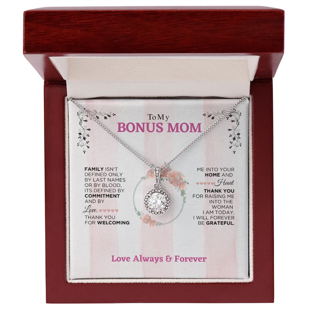 To My Bonus Mom -Forever Be Grateful - Eternal Hope Necklace