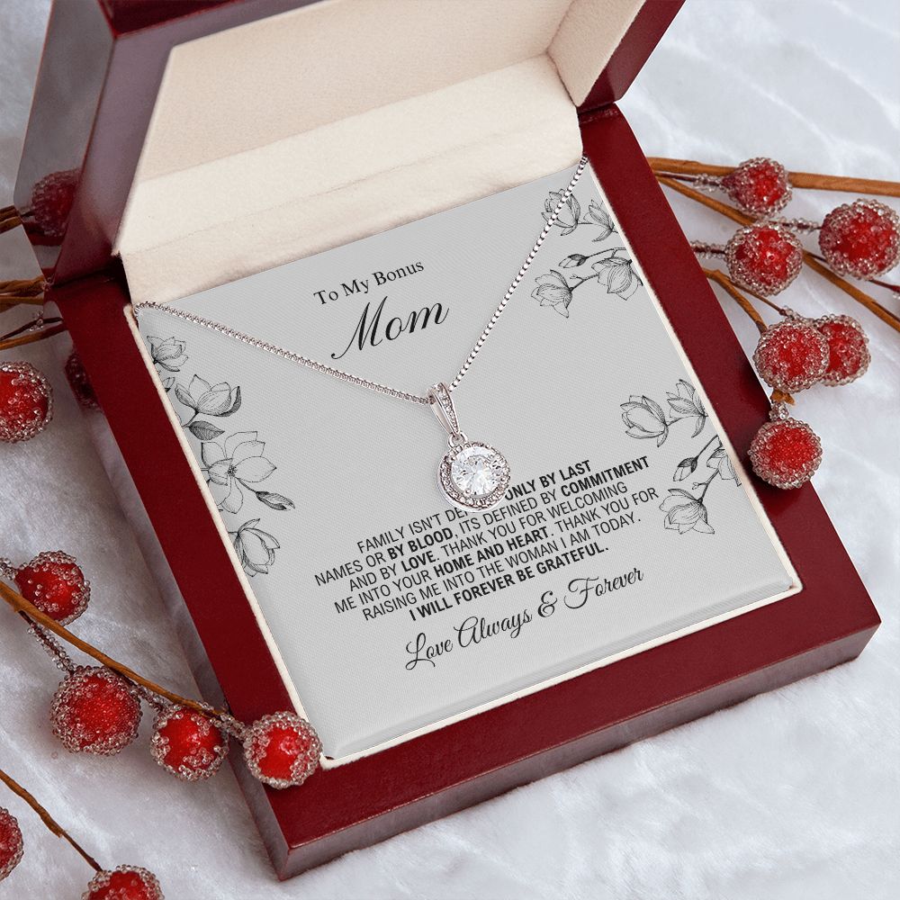 To My Bonus Mom -Forever Be Grateful - Eternal Hope Necklace