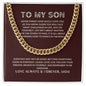 To My Son - Do Your Best - Cuban Link Chain