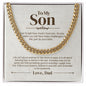 To My Son - Do Your Best - Cuban Link Chain