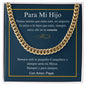 Para Mi Hijo - Siempre Y Para Siempre - Cuban Link Chain