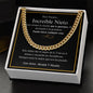 Para Nuestro Increíble Nieto - Nunca Olvides - Cuban Link Chain