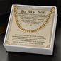 To My Son - Do Your Best - Cuban Link Chain