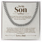 To My Son - Do Your Best - Cuban Link Chain