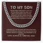 To My Son - Do Your Best - Cuban Link Chain