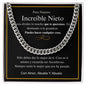 Para Nuestro Increíble Nieto - Nunca Olvides - Cuban Link Chain