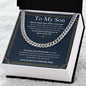To My Son - Do Your Best - Cuban Link Chain