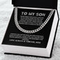 To My Son - Do Your Best - Cuban Link Chain