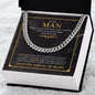 To My Man - I Love You More - Cuban Link Chain