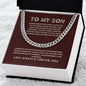 To My Son - Do Your Best - Cuban Link Chain