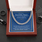Para Nuestro Increíble Nieto - Nunca Olvides - Cuban Link Chain
