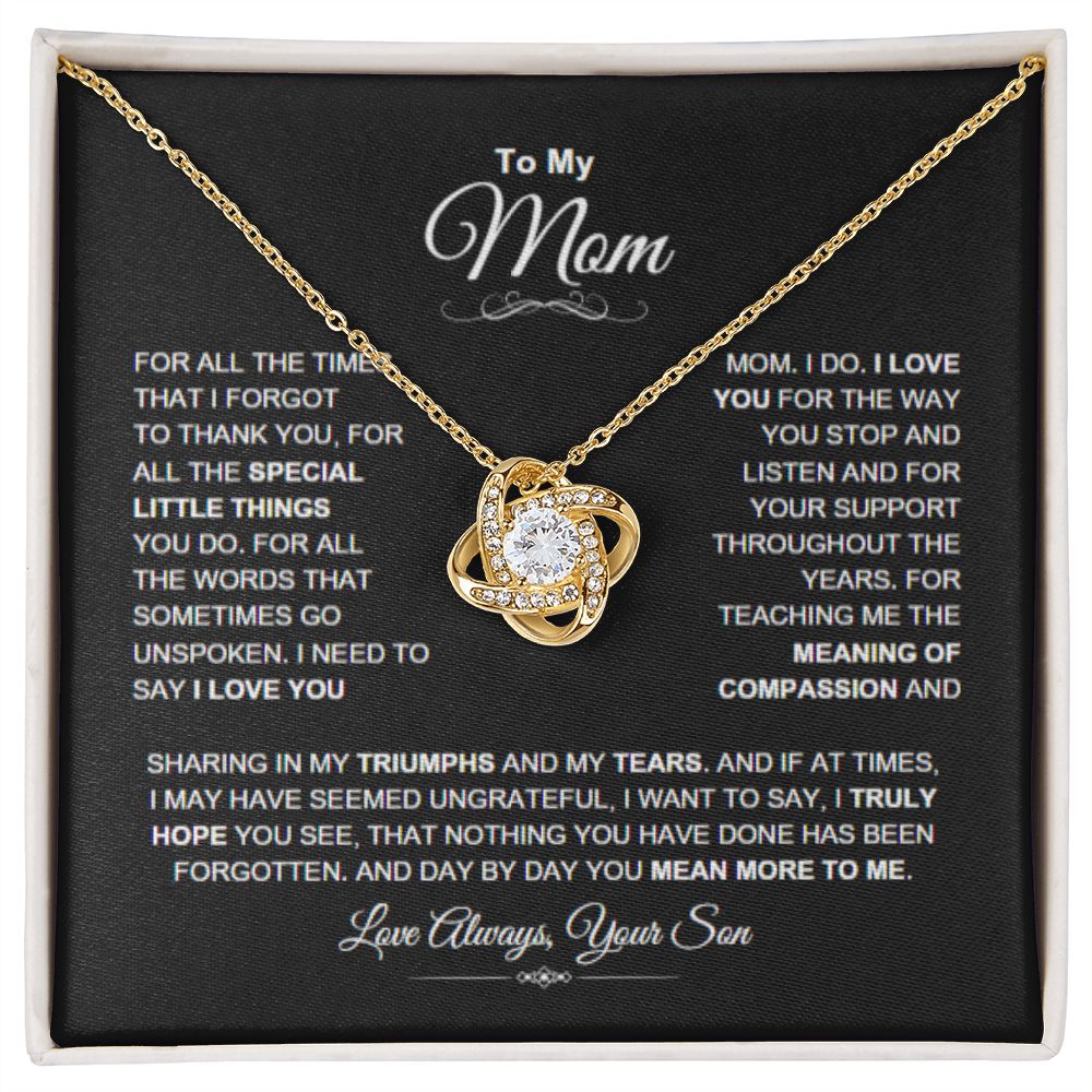 Mom - You Mean More - Love Knot Necklace-MS009