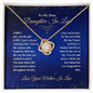To My Dear Daughter-In-Law - The Best Thing - Love Knot Necklace