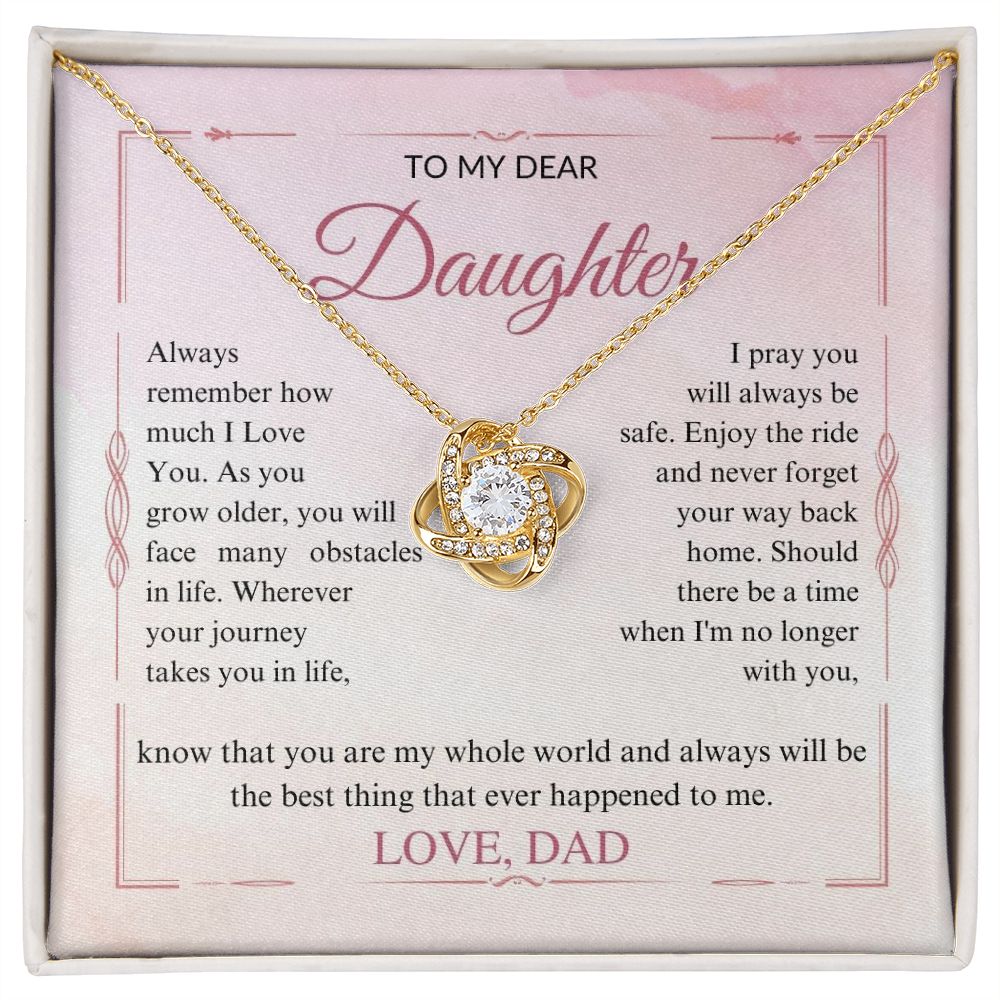 To My Dear Daughter - The Best Thing - Love Knot Necklace
