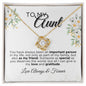 To My Aunt - My Love And Gratitude - Love Knot Necklace