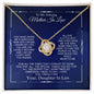 To My Amazing Mother In Law - I Love You - Love Knot Necklace