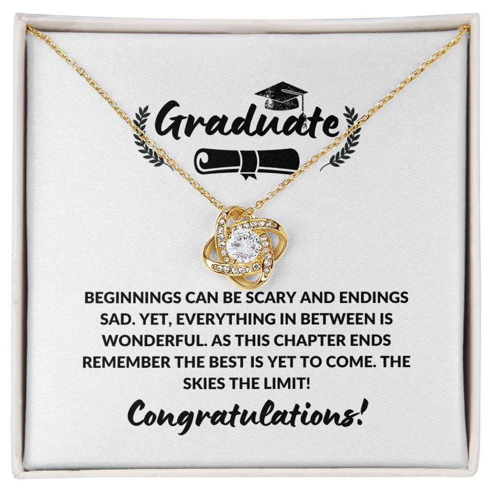 Graduate - Congratulations - Love Knot Necklace