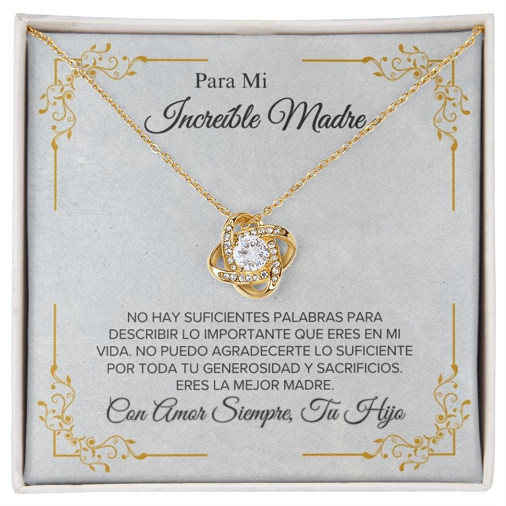 Para Mi Increible Madre - Love Knot Necklace