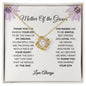 Mother Of The Groom - Thank You - Love Knot Necklace