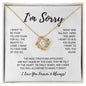 I'm Sorry - Love Knot Necklace