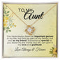 To My Aunt - My Love And Gratitude - Love Knot Necklace