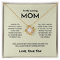 To My Loving Mom - My Caring Mother - Love Knot Necklace