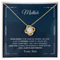Mother - I Love You - Love Knot Necklace