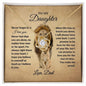 To My Daughter - Make Me Proud - Love Knot Necklace