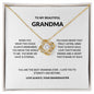 To My Beautiful Grandma - Eternity And Beyond - Love Knot Necklace