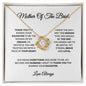 Mother Of The Bride - Thank You - Love Knot Necklace
