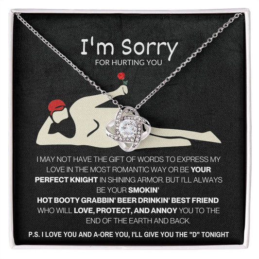 I'm Sorry - Love Knot Necklace