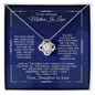 To My Amazing Mother In Law - I Love You - Love Knot Necklace