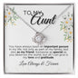 To My Aunt - My Love And Gratitude - Love Knot Necklace