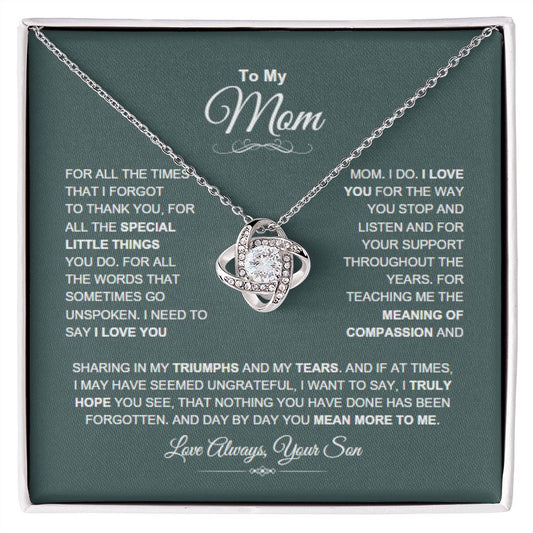 Mom - You Mean More - Love Knot Necklace