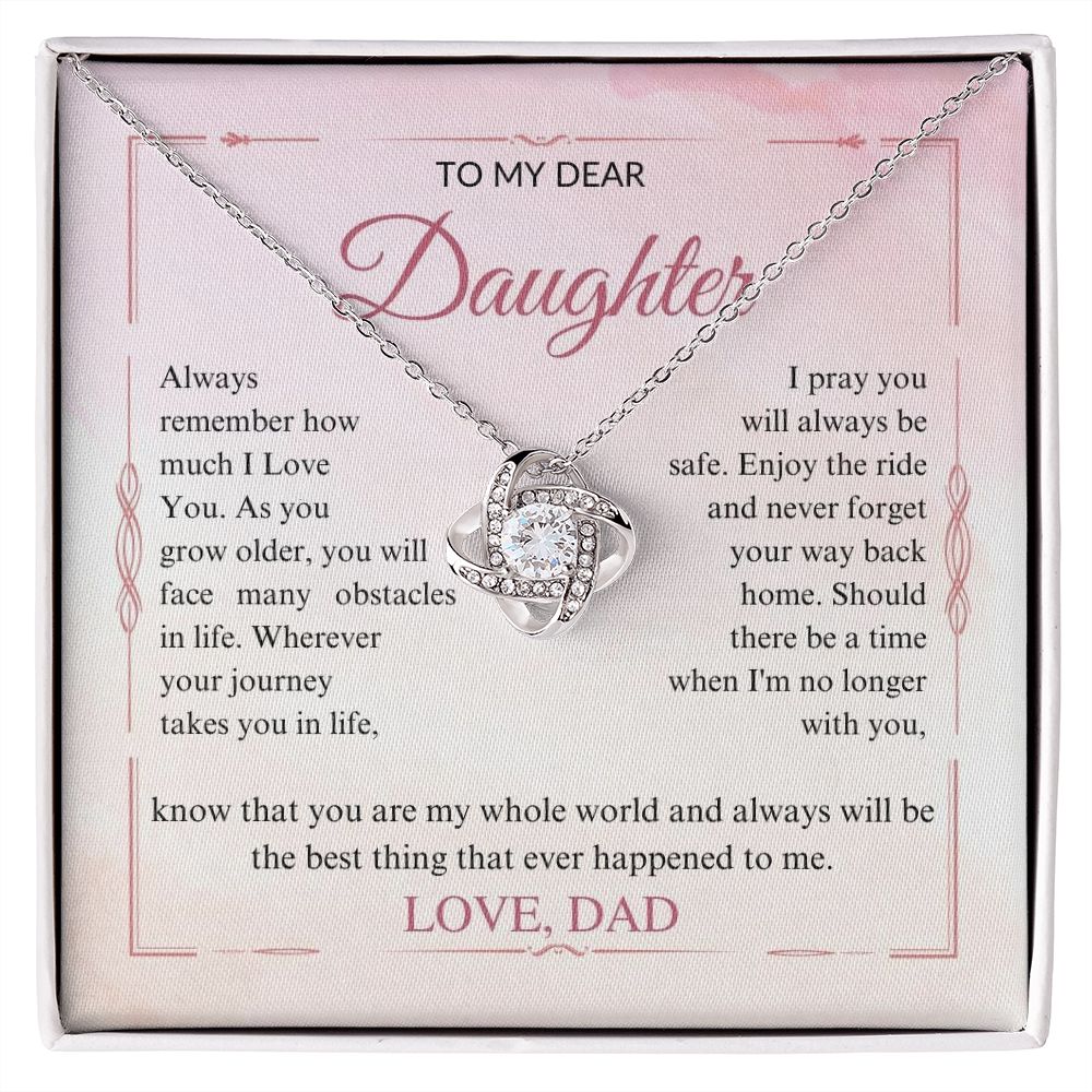 To My Dear Daughter - The Best Thing - Love Knot Necklace