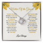 Mother Of The Groom - Thank You - Love Knot Necklace