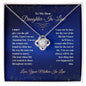 To My Dear Daughter-In-Law - The Best Thing - Love Knot Necklace