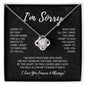 I'm Sorry - Love Knot Necklace