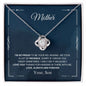 Mother - I Love You - Love Knot Necklace