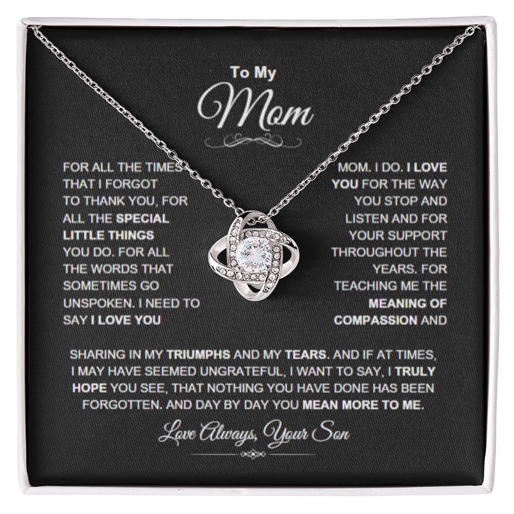 Mom - You Mean More - Love Knot Necklace-MS009
