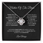 Mother Of The Bride - Thank You - Love Knot Necklace