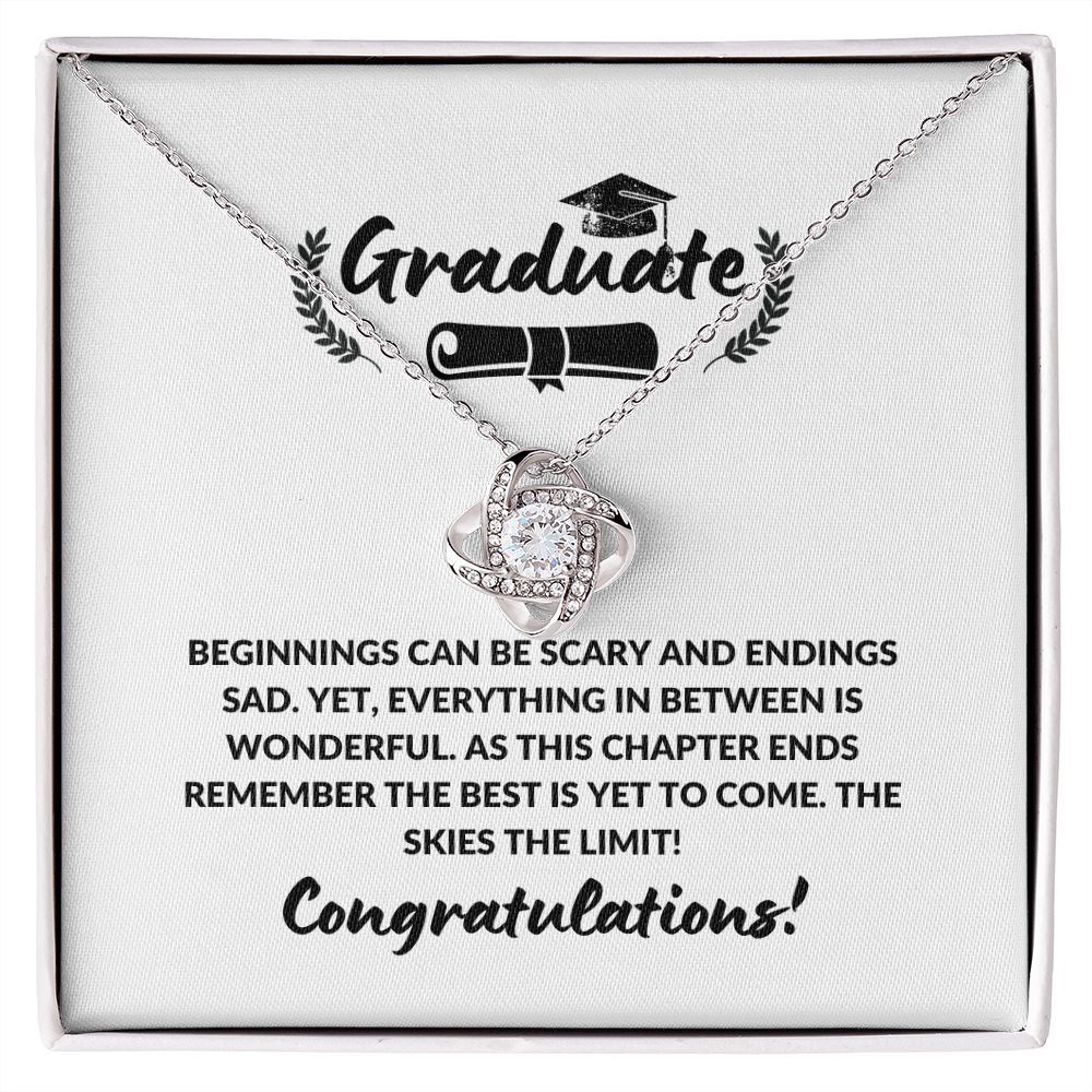 Graduate - Congratulations - Love Knot Necklace