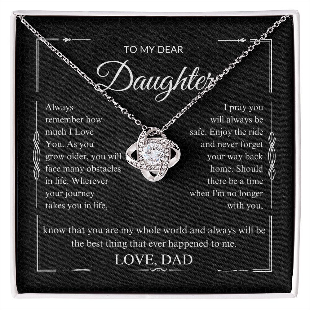 To My Dear Daughter - The Best Thing - Love Knot Necklace DL006
