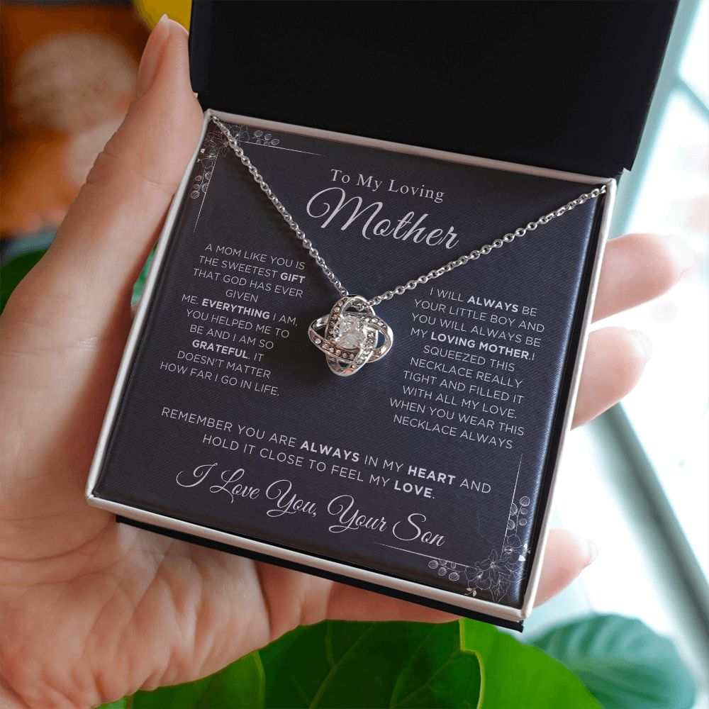 To My Loving Mother - The Sweetest Gift - Love Knot Necklace