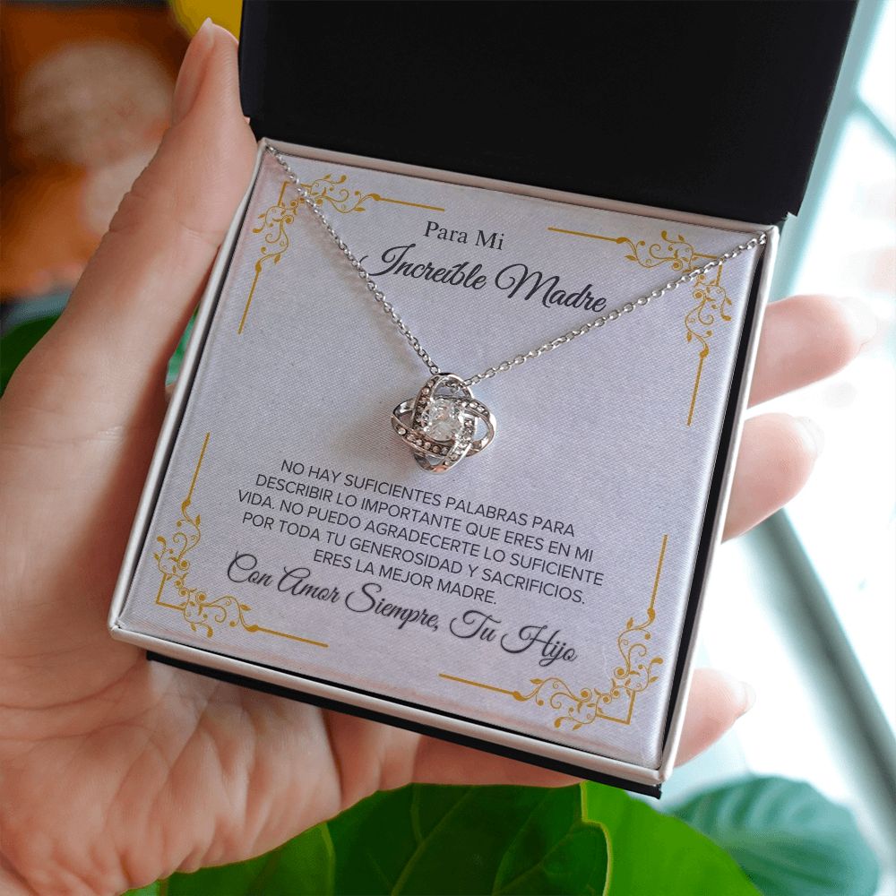 Para Mi Increible Madre - Love Knot Necklace